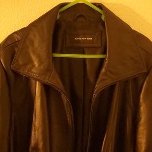 Jones New York Women's Genuine Leather Jacket.